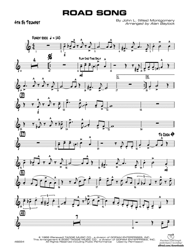 Road Song: 4th B-flat Trumpet