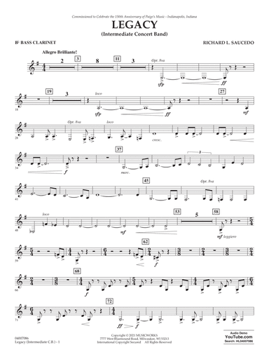 Legacy (Intermediate Version) - Bb Bass Clarinet