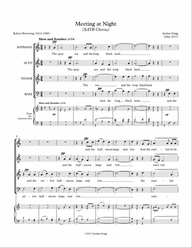 Meeting at Night (SATB Chorus)