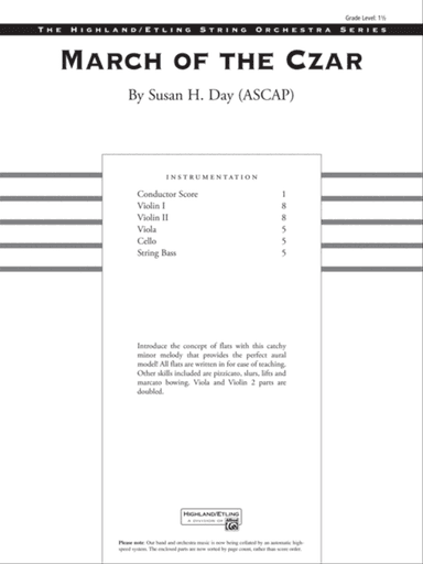 March of the Czar: Score