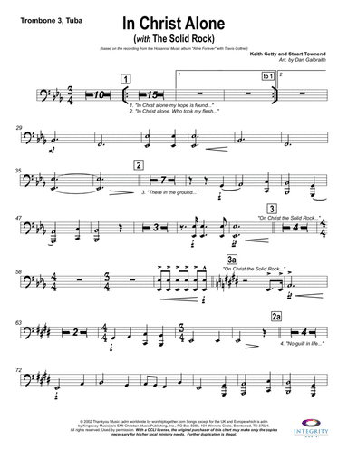 In Christ Alone (with "The Solid Rock") - Trombone 3/Tuba