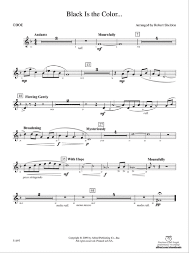 Black Is the Color...: Oboe