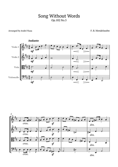 Song Without Words Op.102 No.5