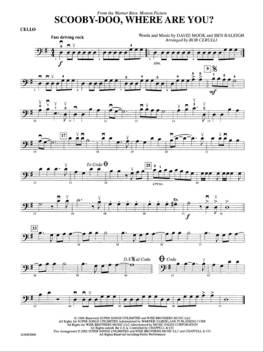 Scooby-Doo, Where Are You?: Cello