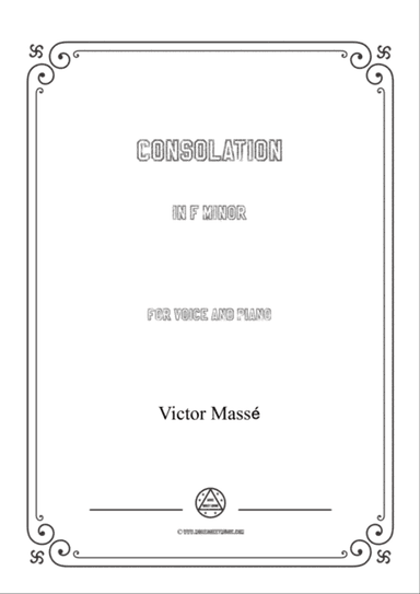 Masse-Consolation in f minor,for Voice and Piano