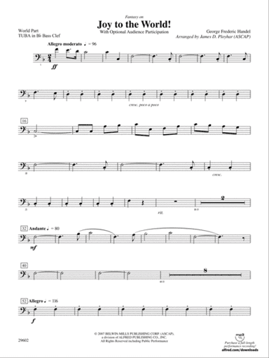 Joy to the World: (wp) B-flat Tuba B.C.
