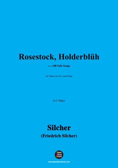 Silcher-Rosestock,Holderblüh,for Voice(ad lib.) and Piano