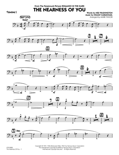 The Nearness of You (arr. Mark Taylor) - Trombone 2