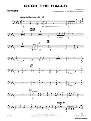 Deck the Halls: 4th Trombone