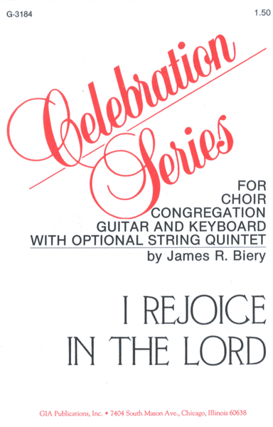 I Rejoice in the Lord | Download Edition
