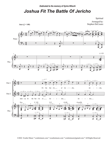 Joshua Fit The Battle Of Jericho (2-part choir)