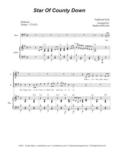 Star Of County Down (2-part choir - (TB)