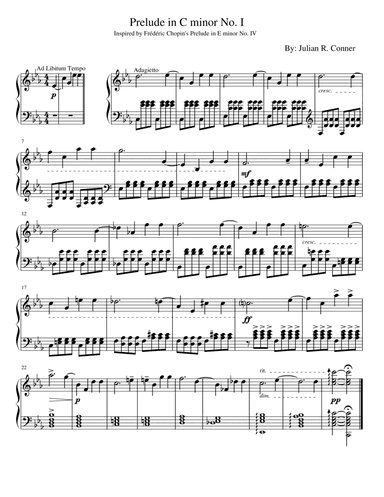 Piano Prelude No. 1 in C Minor, Op. 3
