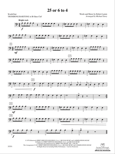 25 or 6 to 4: (wp) 1st B-flat Trombone B.C.