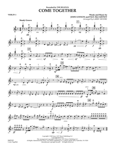 Come Together (arr. Larry Moore) - Violin 1