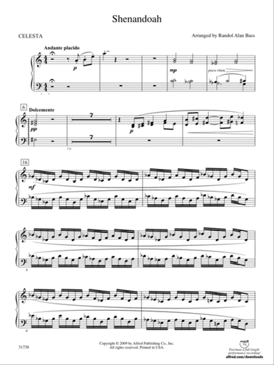 Shenandoah: Piano Accompaniment