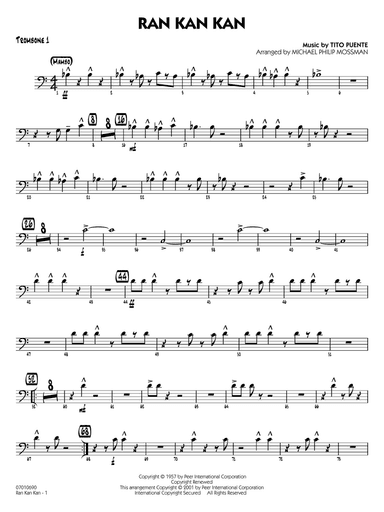 Ran Kan Kan (arr. Michael Philip Mossman) - Trombone 1