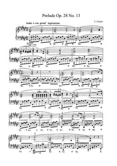 Chopin Prelude Op. 28 No. 13 in F Sharp Major