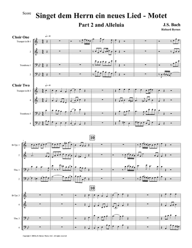 Singet dem Herrn ein neues Lied - Part 2 and Alleluia - Double Brass Choir
