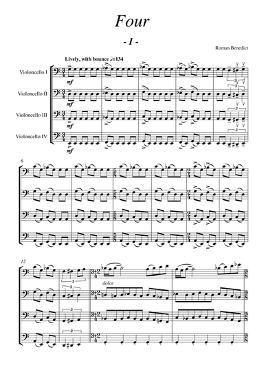 Four: Quartet for four cellos