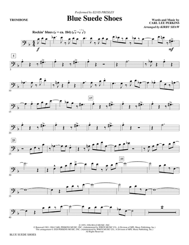 Blue Suede Shoes (arr. Kirby Shaw) - Trombone