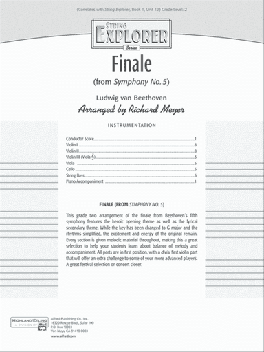 Finale (from Symphony No. 5): Score