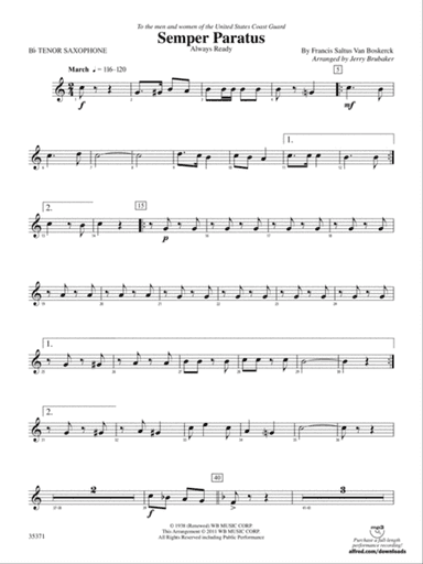 Semper Paratus: B-flat Tenor Saxophone