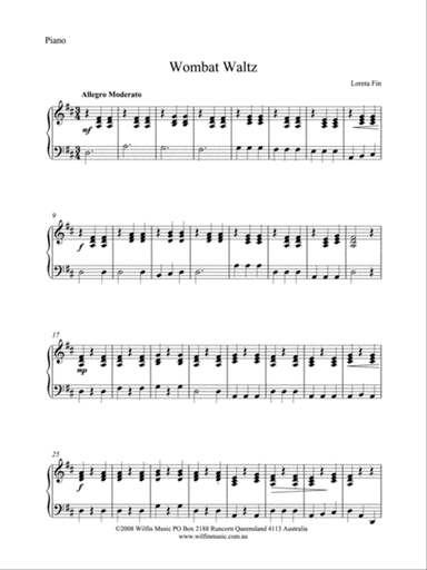 Wombat Waltz: Piano Accompaniment