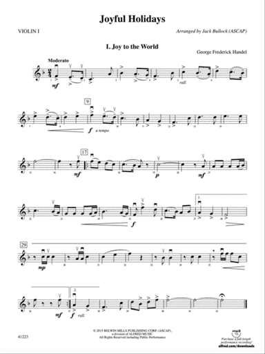 Joyful Holidays: 1st Violin
