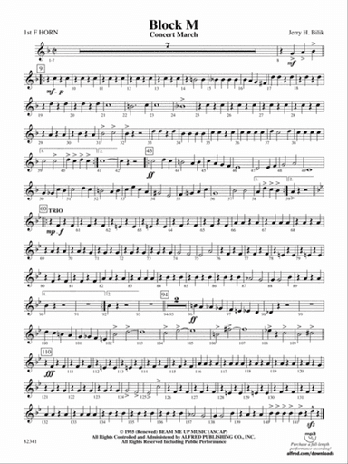 Block M: 1st F Horn