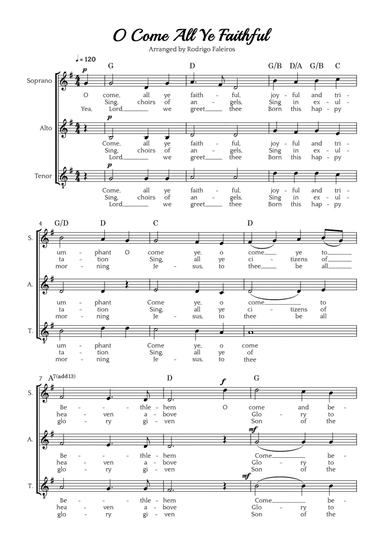 O Come All Ye Faithful (SAT choir)