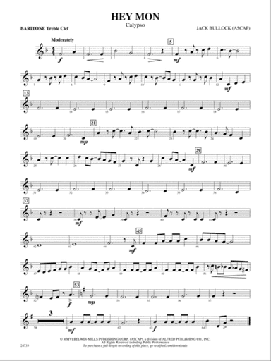 Hey Mon (Calypso): Baritone T.C.