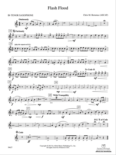 Flash Flood: B-flat Tenor Saxophone