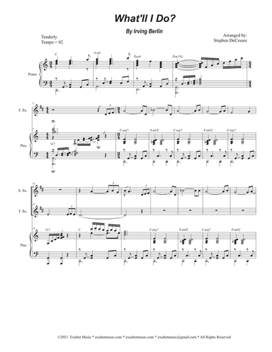 What'll I Do? (Duet for Soprano and Tenor Saxophone)