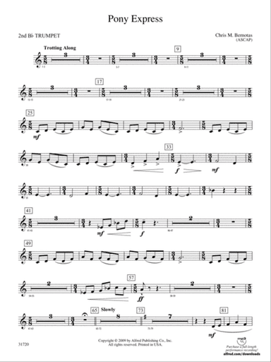 Pony Express: 2nd B-flat Trumpet