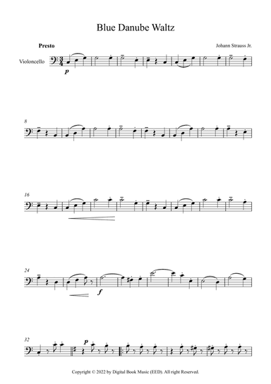 Blue Danube Waltz - Johann Strauss Jr. (Cello)