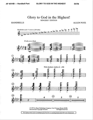 Glory to God in the Highest