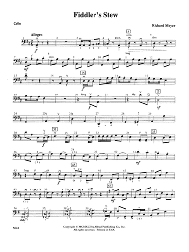Fiddler's Stew: Cello