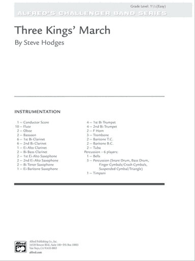 Three Kings' March: Score