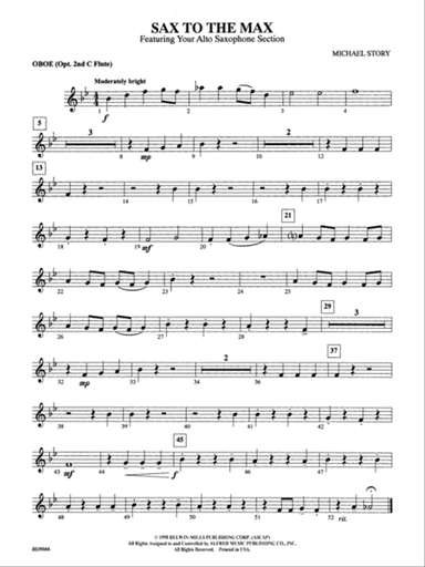 Sax to the Max (featuring your Alto Saxophone Section): Oboe