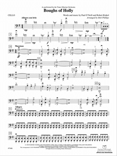 Boughs of Holly: Cello