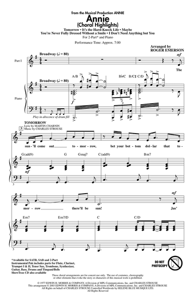 Annie (Choral Highlights) (arr. Roger Emerson)