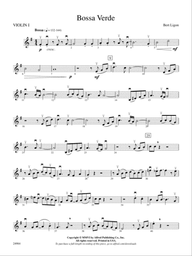 Bossa Verde: 1st Violin