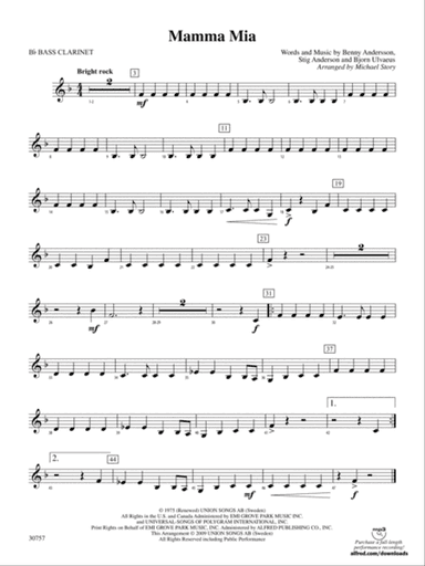 Mamma Mia: B-flat Bass Clarinet