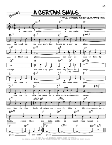 A Certain Smile (High Voice)