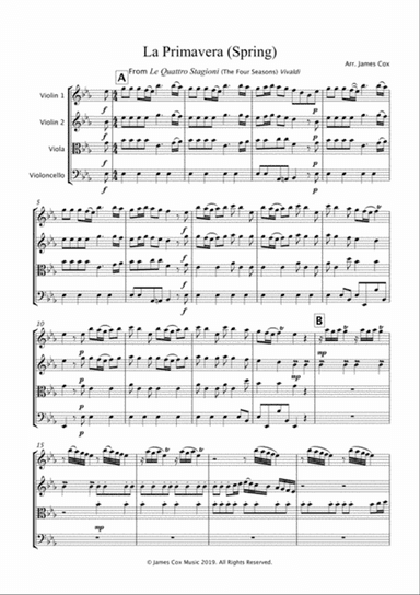Spring (Four Seasons) - String Quartet