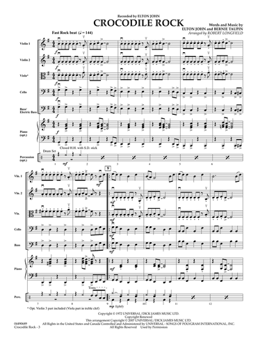 Crocodile Rock - Full Score