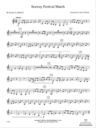 Seaway Festival March: B-flat Bass Clarinet