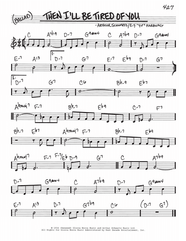 Then I'll Be Tired Of You