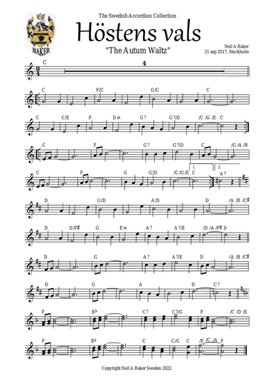 The Autum Waltz (Lead Sheet)